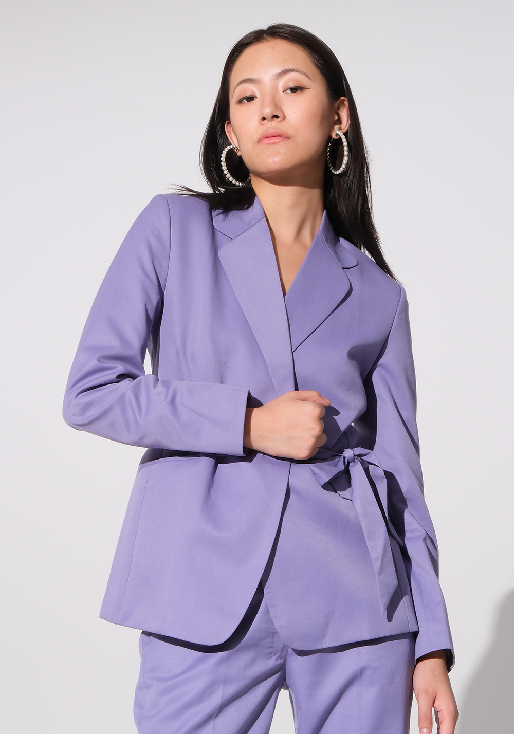 Tie-Up Blazer- Lilac