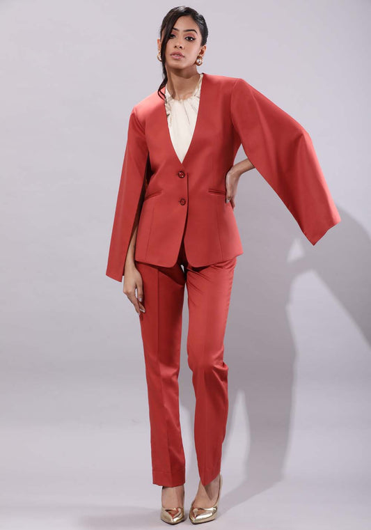 Cape Business Suit- Orange