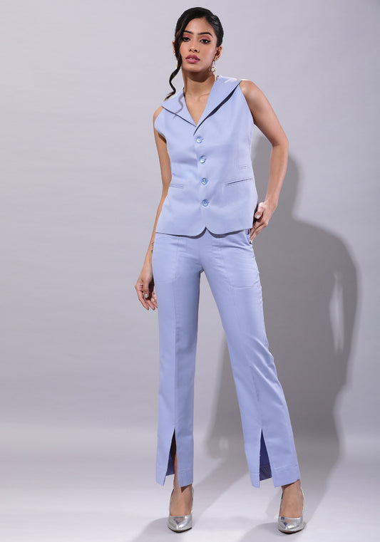 Classic Waistcoat Set- Pastel Blue