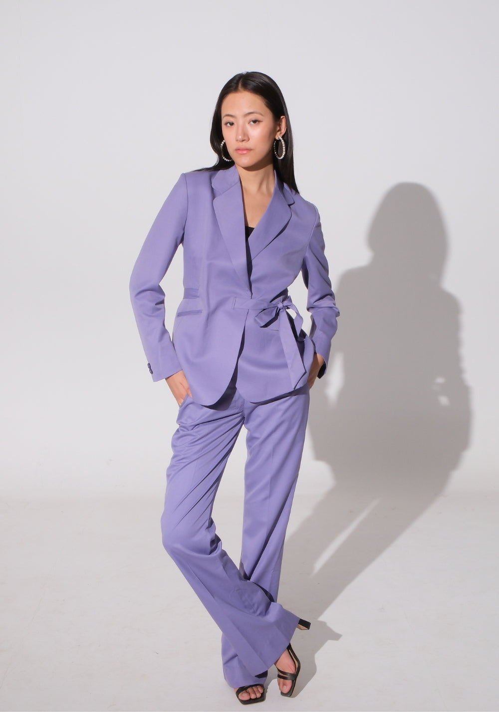 Tie-Up Blazer- Lilac