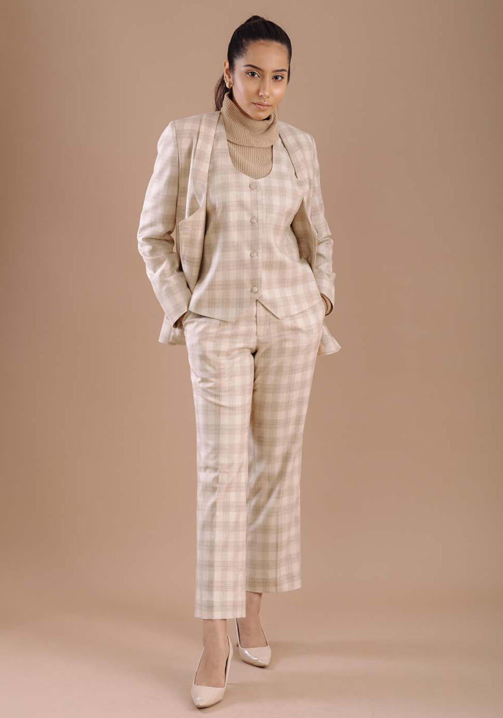 Plaid Three Piece Suit