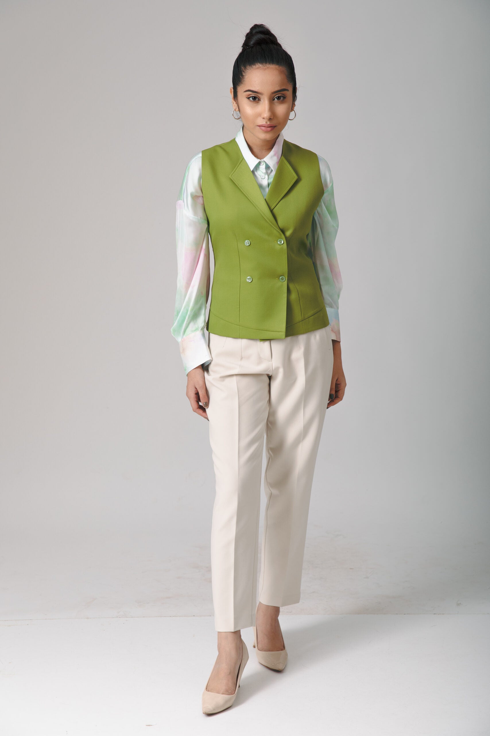 9AM to PM Waistcoat- Green