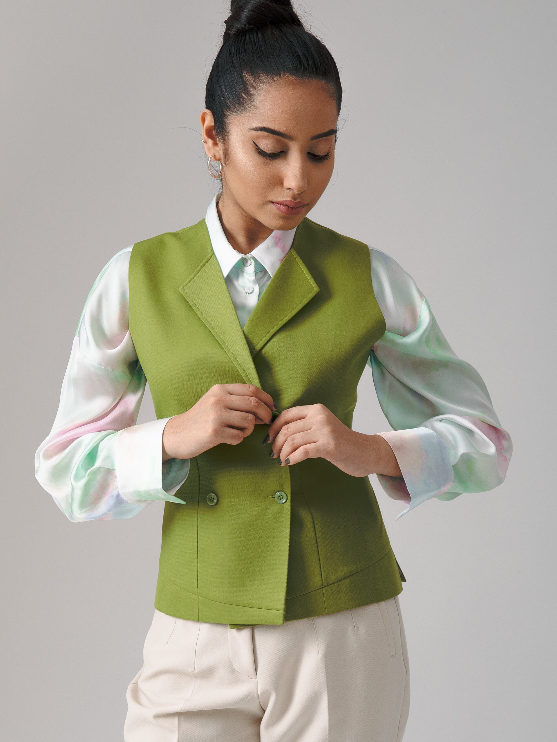9AM to PM Waistcoat- Green