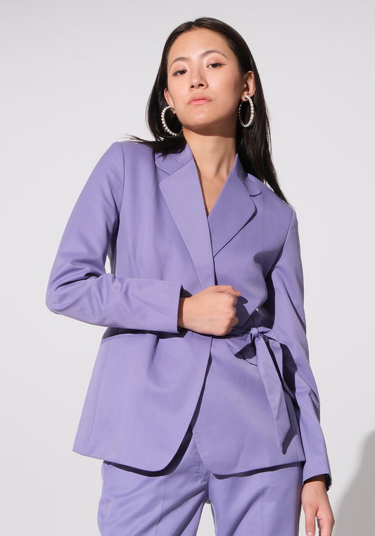 Tie up blazer- lilac