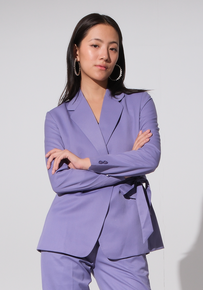 Tie up blazer- lilac