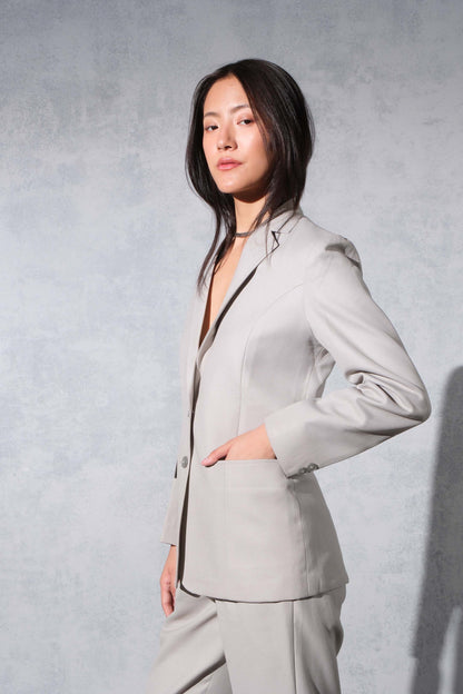 Women grey classic business suit