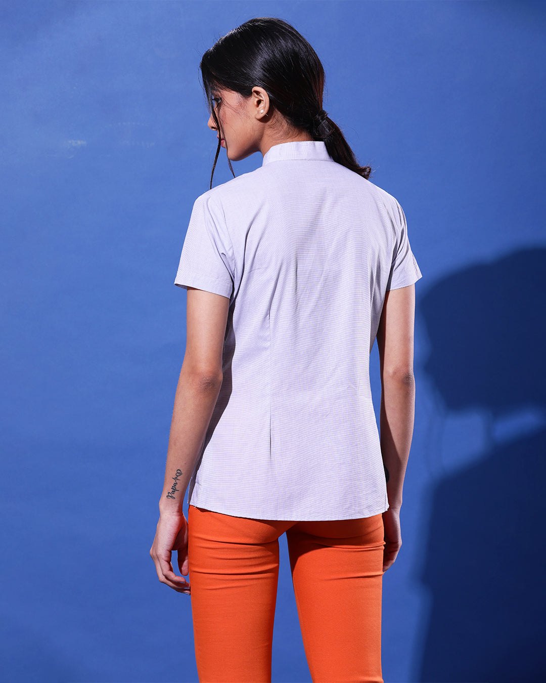 Half- Sleeved Formal Shirt- Grey