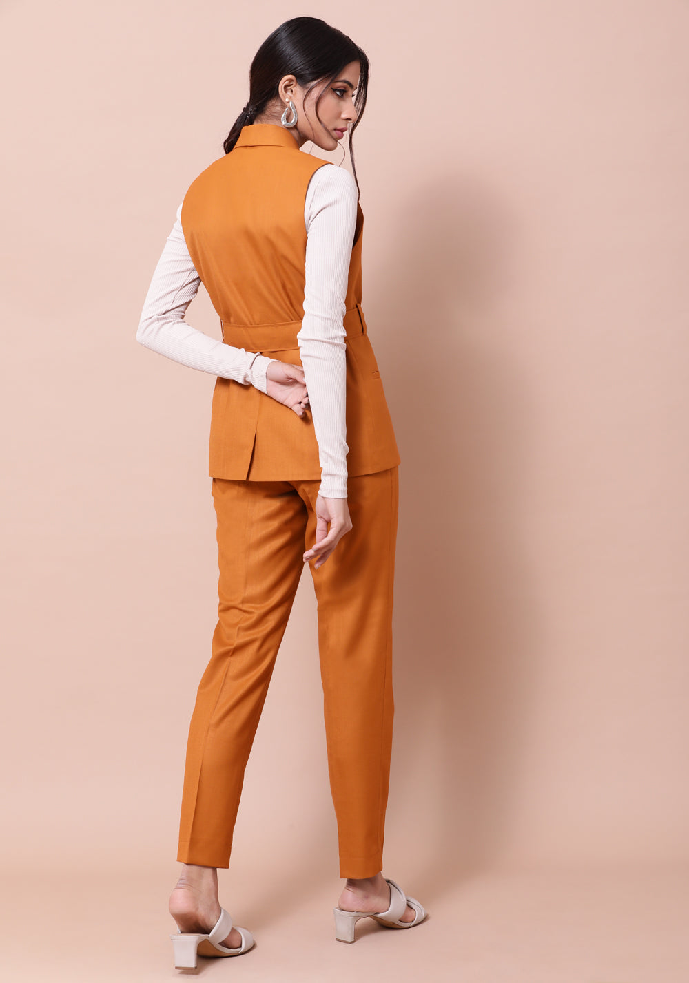 Tie up Waistcoat Set- Mustard