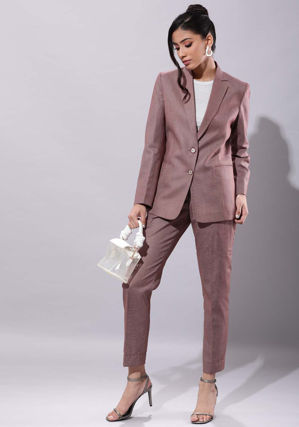 Classic Business Suit- Burgundy