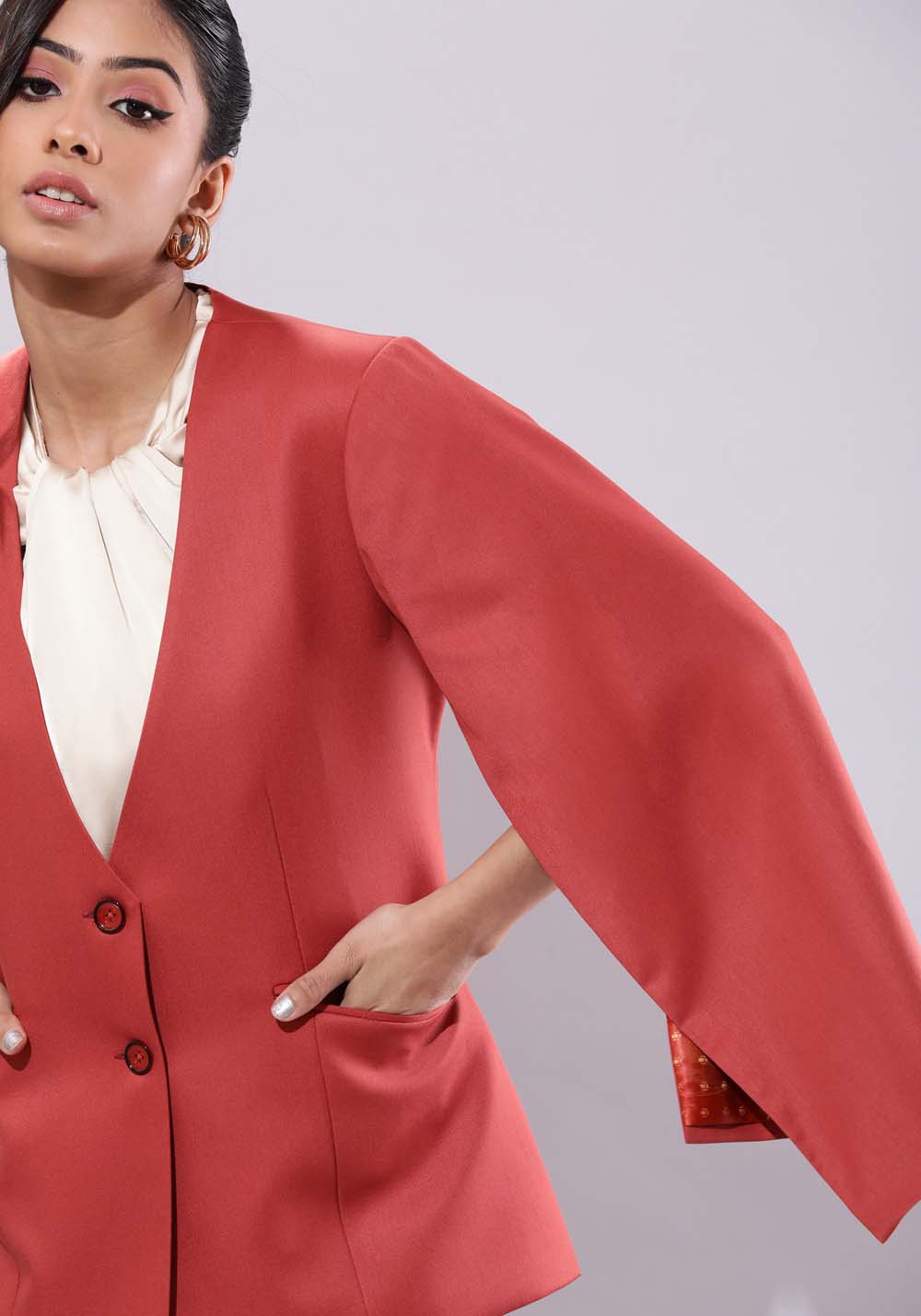 Cape Business Suit- Orange
