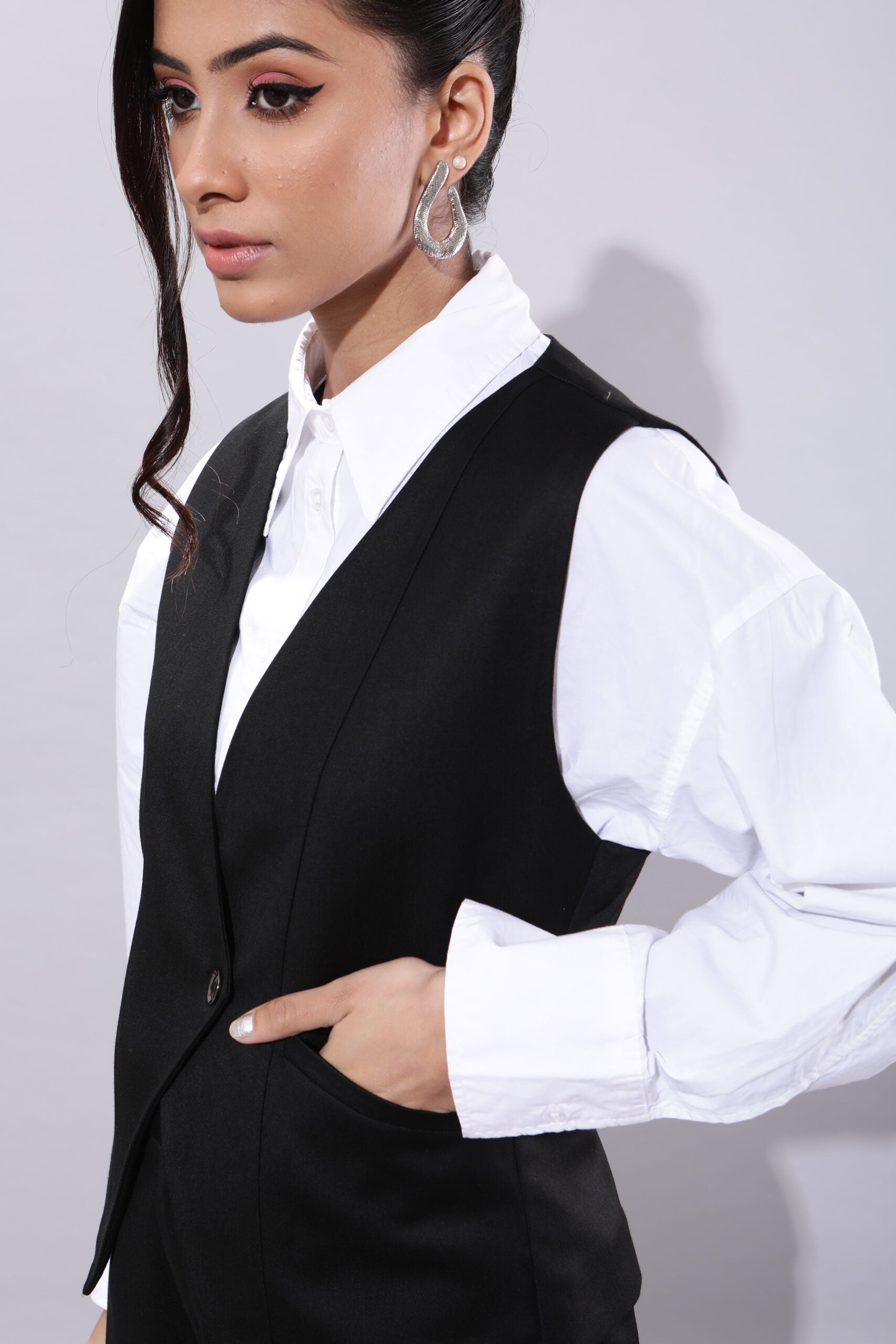 Black Waistcoat Set