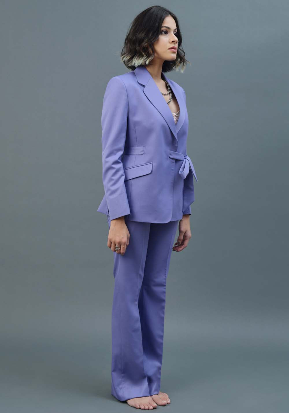 Tie-Up Blazer- Lilac