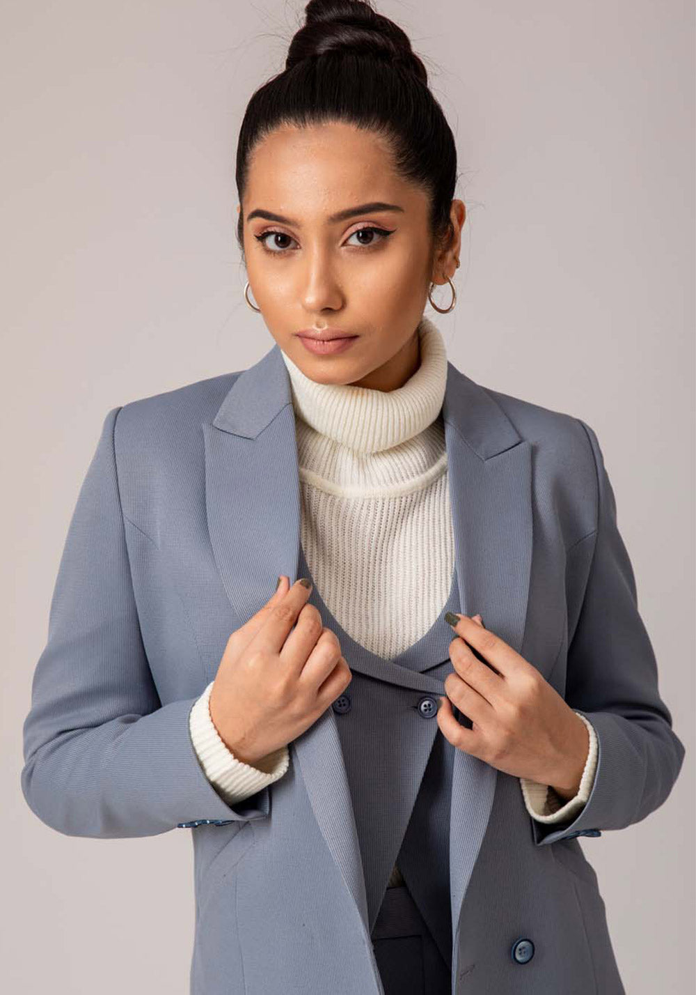 Blue Three piece Suit