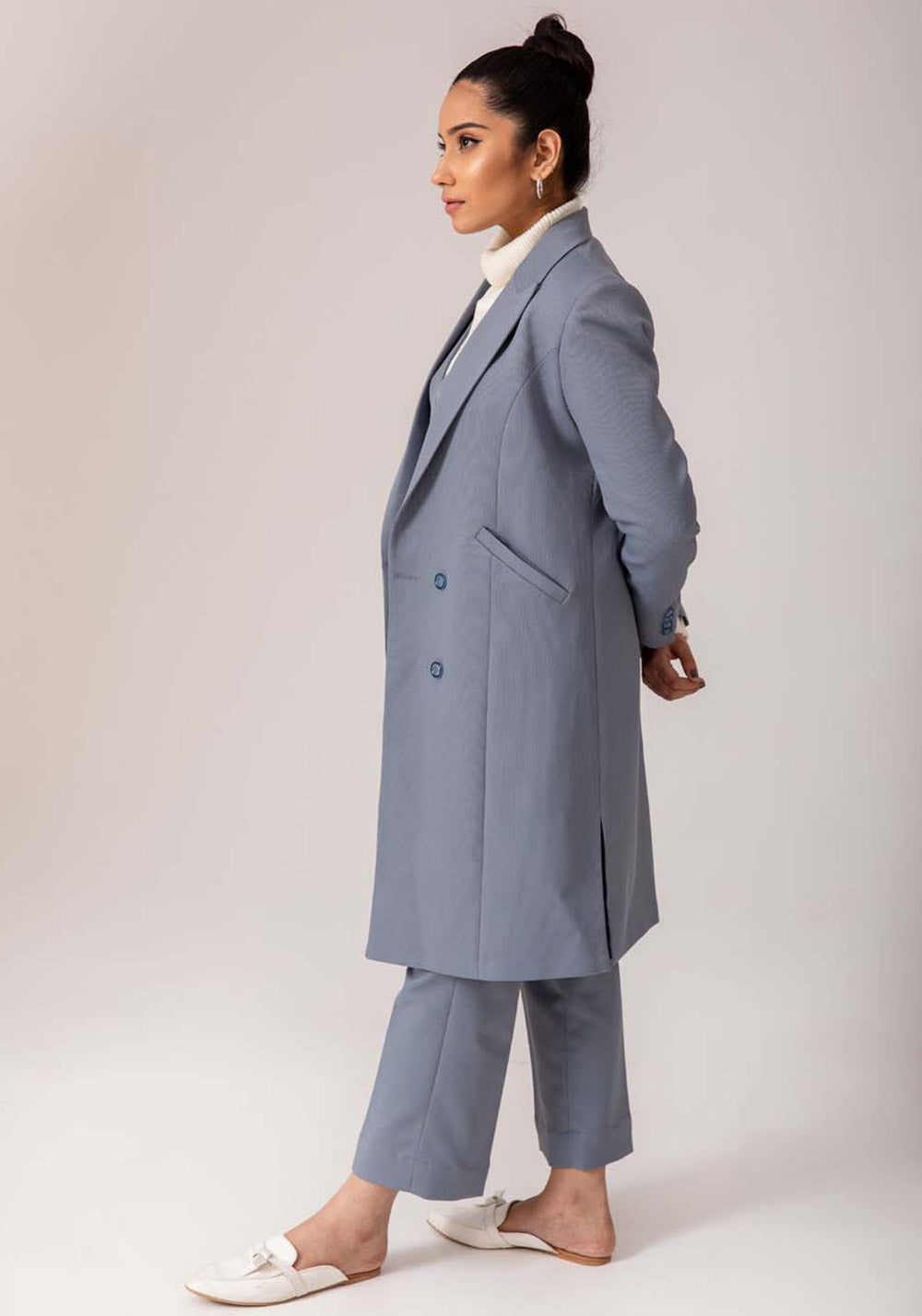 Blue Three piece Suit