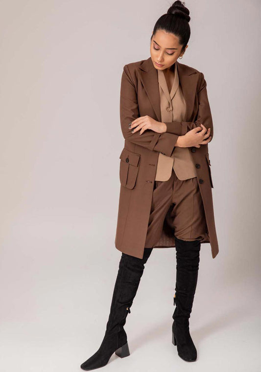 Formal Overcoat- Chocolate Brown