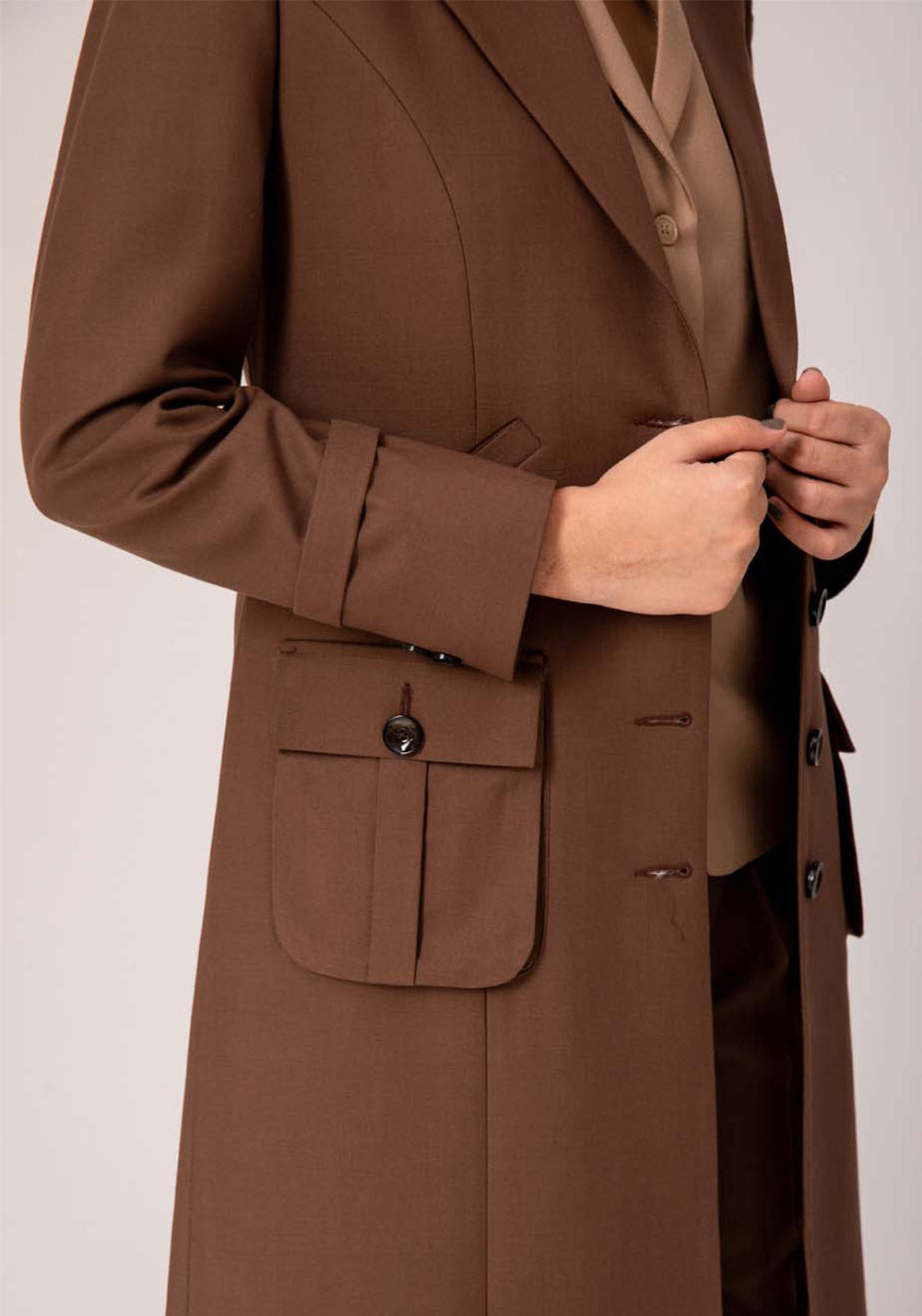 Brown Three Piece Suit