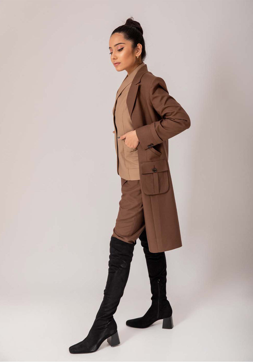 Brown Three Piece Suit