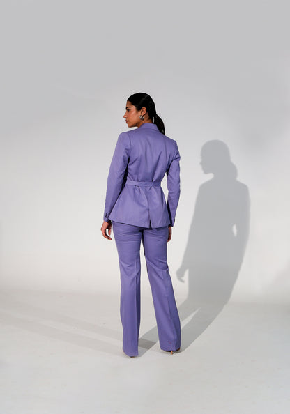 Women's  lilac tie-up business suit