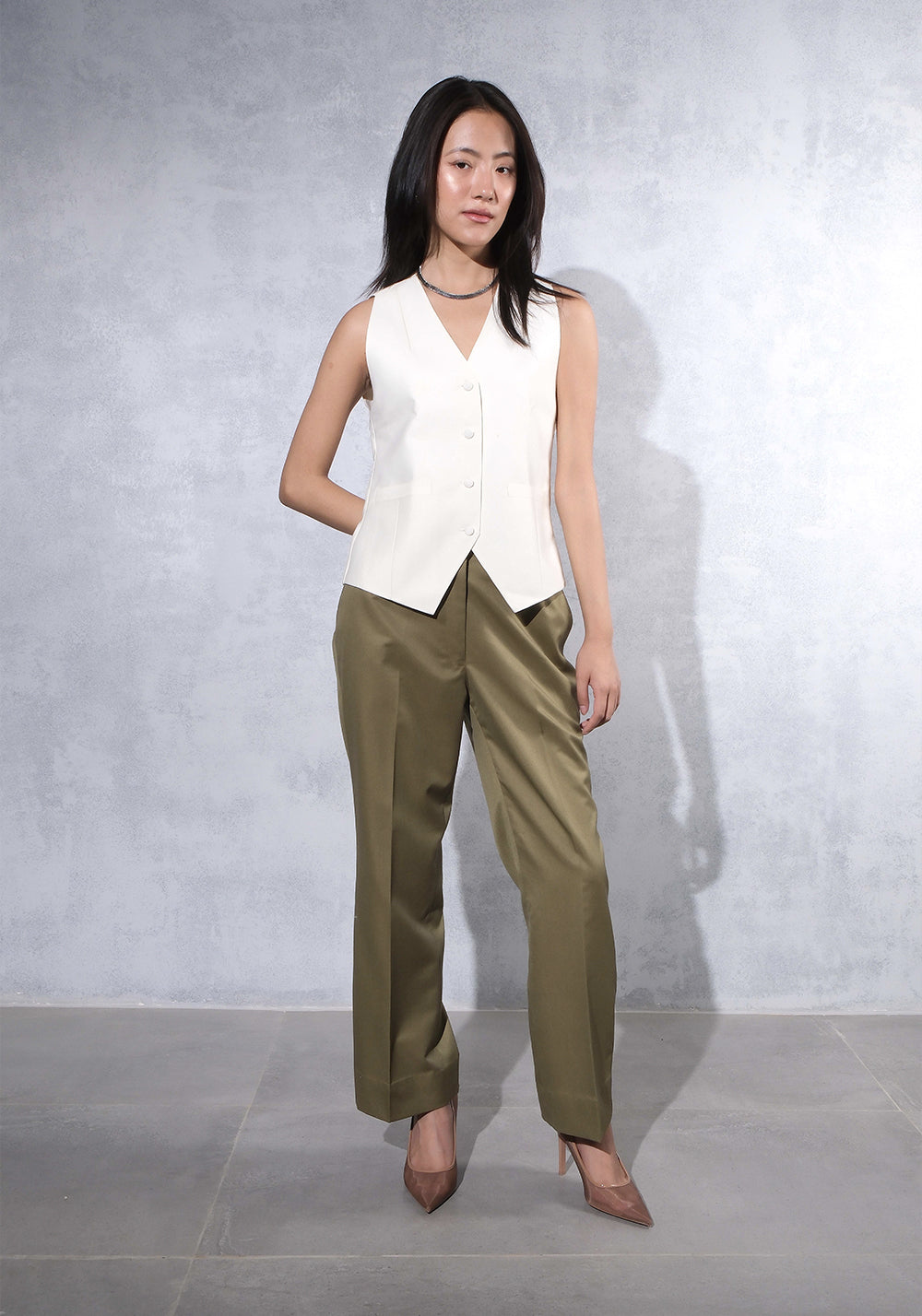 Classic Waistcoat- Pearl White