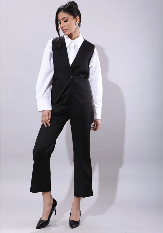 Black Waistcoat Set