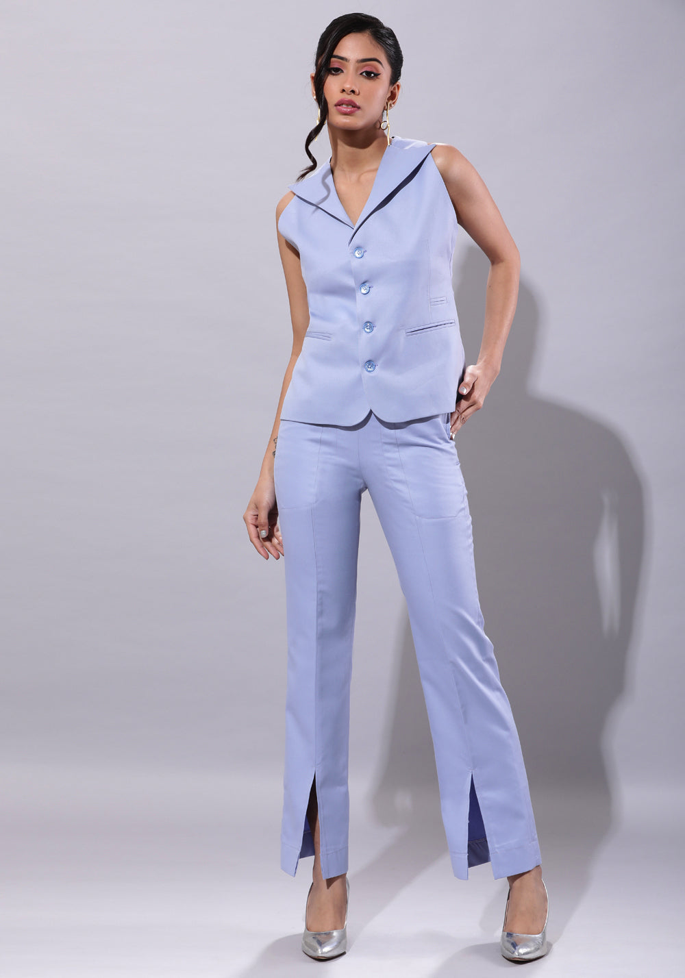 Classic Waistcoat Set- Pastel Blue