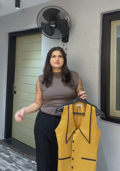 Exaggerated Waistcoat- Mustard