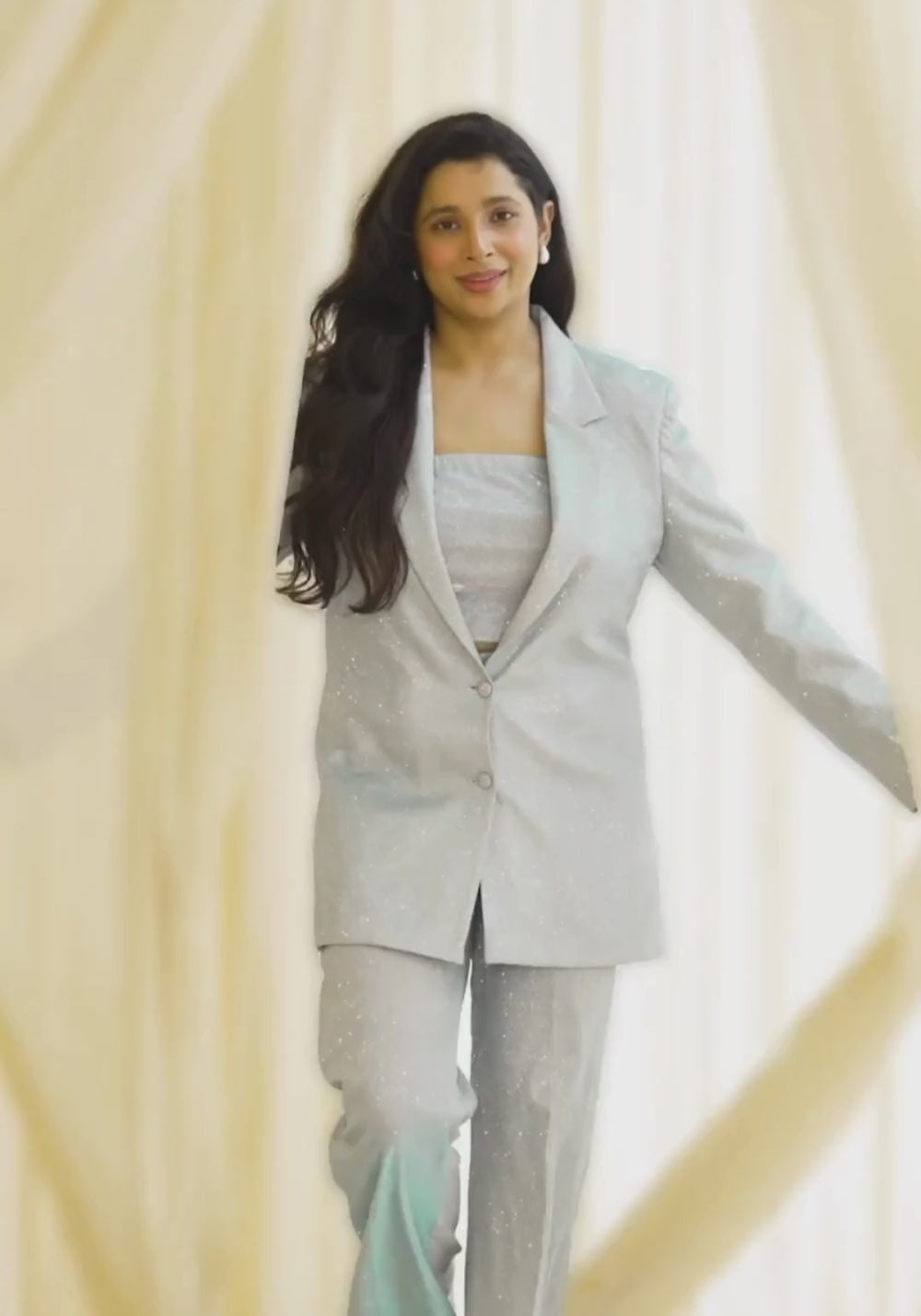 CLASSIC SHIMMER POWERSUIT- PASTEL BLUE