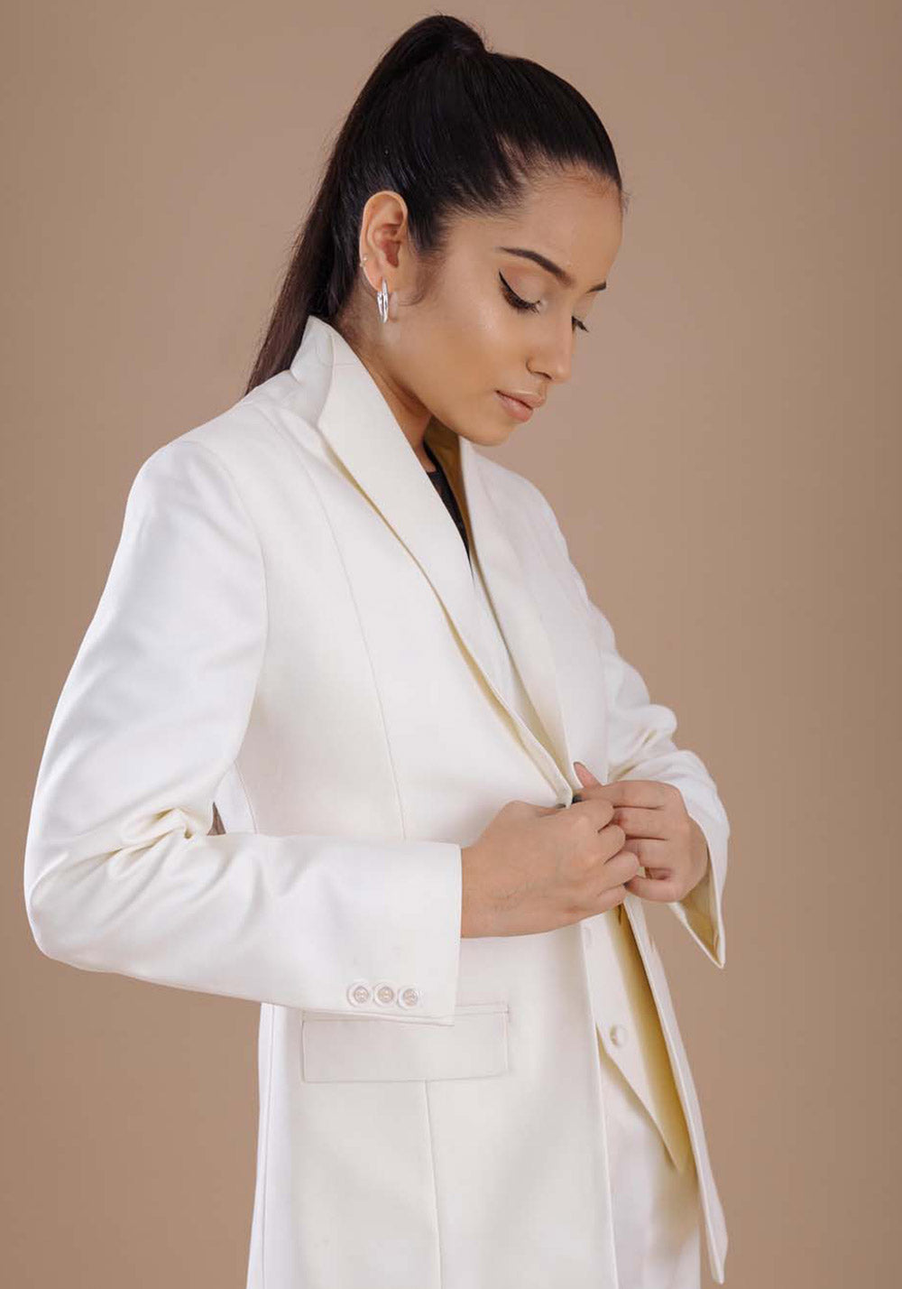 Pearl White Three Piece Suit