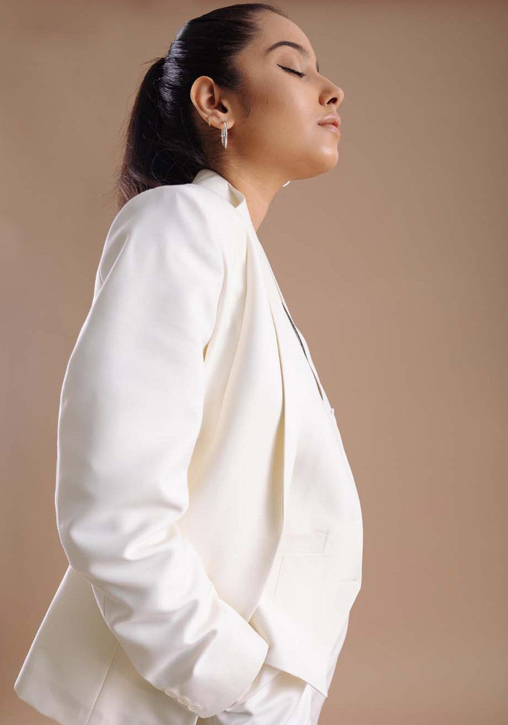 Pearl White Three Piece Suit